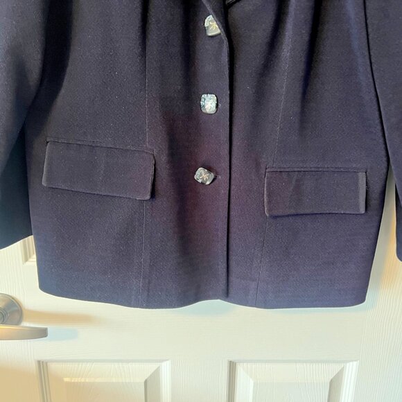 Navy Blue Designer Tailor-Made One-Of-A-Kind Women's Pant Suit! - Picture 2 of 14